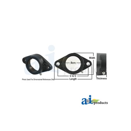 A & I Products Housing, 2 Bolt Flange (Import) 5.9" x6.3" x1.5" A-8H306